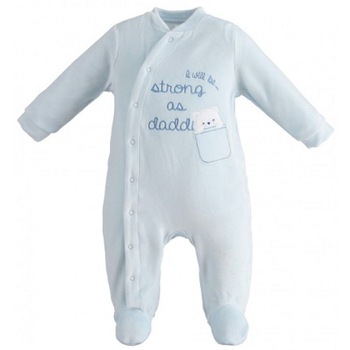 Salopeta baieti Ido bleu cu ursulet 12 luni Salopeta baieti Ido bleu cu ursulet 12 luni