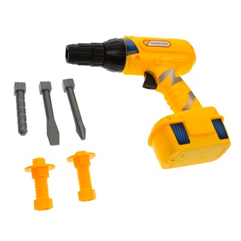 Set bormasina de jucarie, electrica, 5 accesorii - 61041 Set bormasina de jucarie, electrica, 5 accesorii - 61041