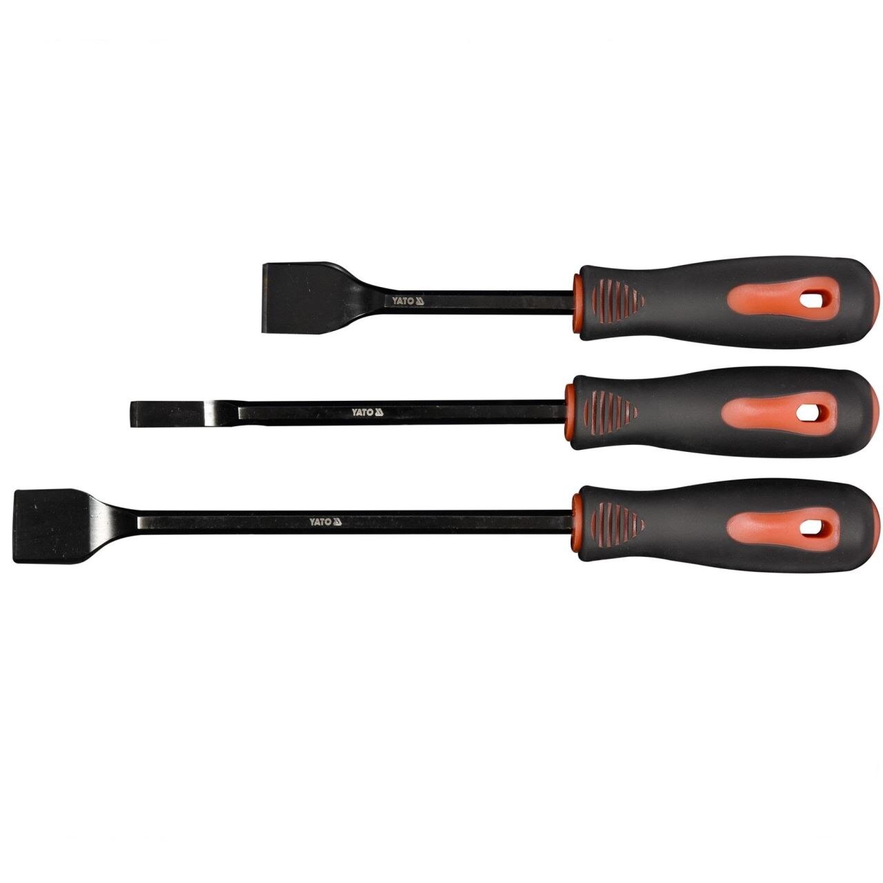 Set razuitoare pentru chiulasa motor Yato YT-08474, Crom Vanadiu, 3 piese