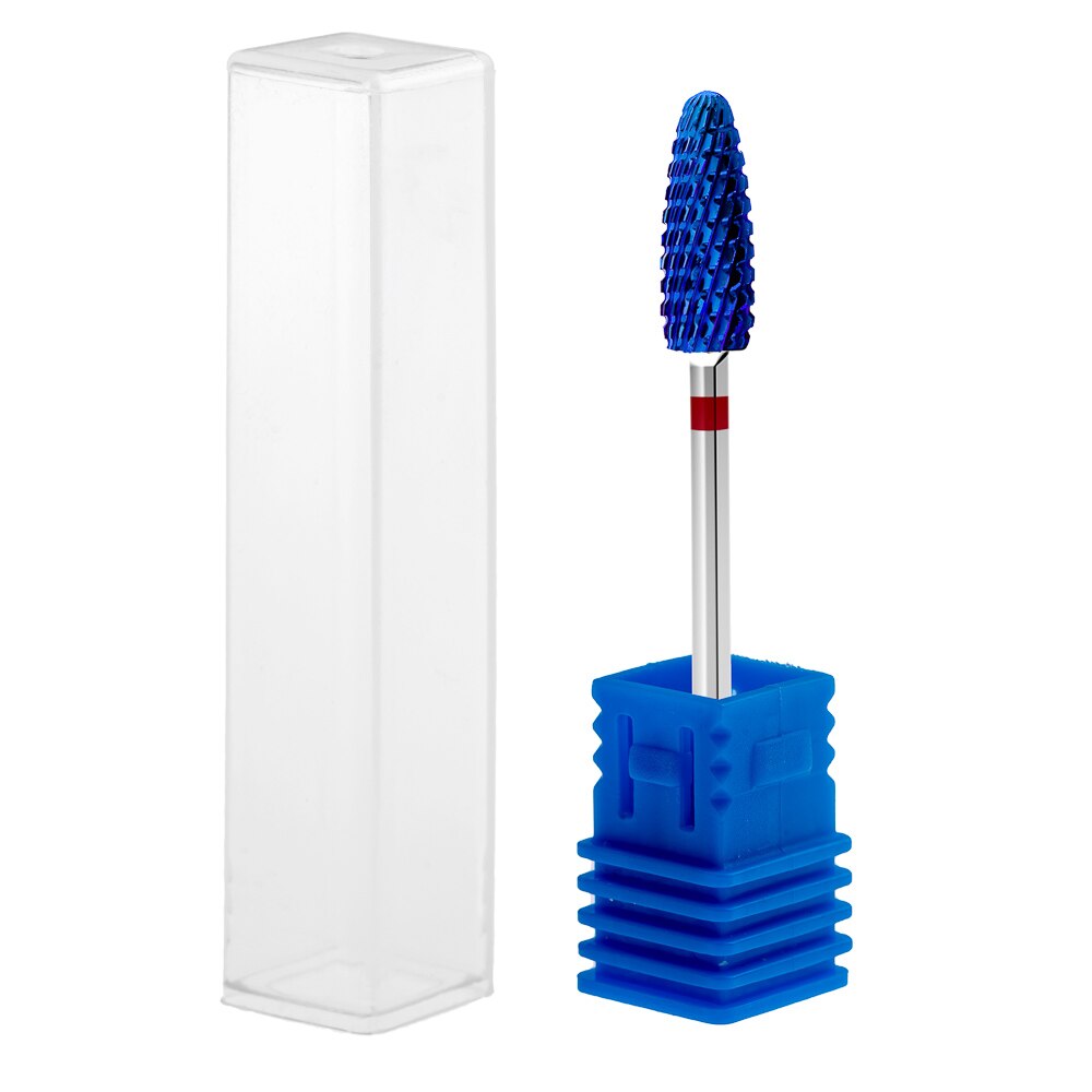 Capat freza din carbid, Lila Rossa, varf conic, albastru, duritate fina, m9-b-rd