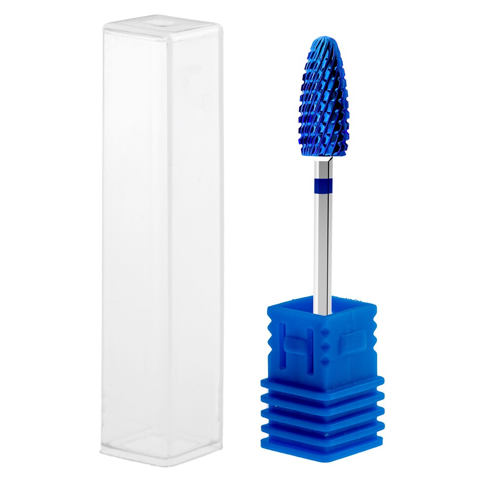 Capat freza din carbid, Lila Rossa, varf conic, albastru, duritate medie, m2-q-bl