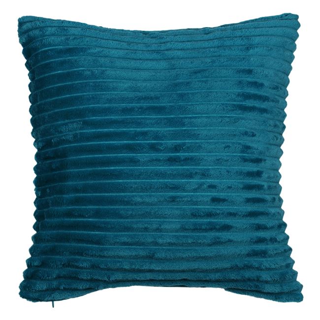 Fata de perna decorativa, model pufos, Albastru turcoaz, 45x45 cm
