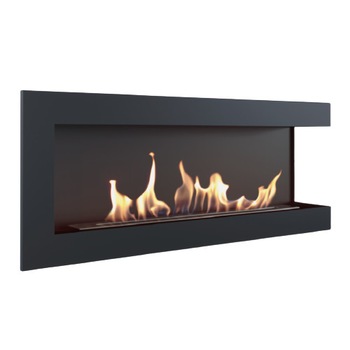 Semineu Combustibil Bio, kratki, Delta 1200 tuv, 0.5l, Otel, Negru Semineu Combustibil Bio, kratki, Delta 1200 tuv, 0.5l, Otel, Negru