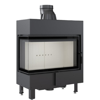 Semineu cu aer cald, Lucy 14 BS, 14kW, Otel, Negru Semineu cu aer cald, Lucy 14 BS, 14kW, Otel, Negru