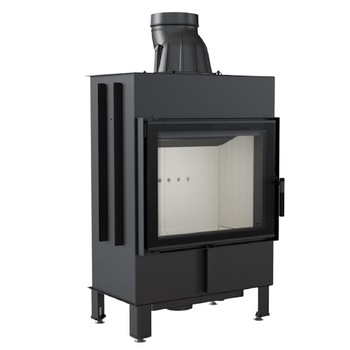 Semineu cu aer cald, negur Lucy 12, Otel, Negru Semineu cu aer cald, negur Lucy 12, Otel, Negru