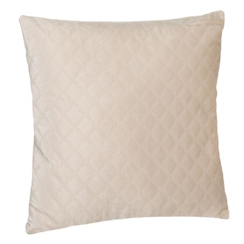 Perna decorativa, Zola, patrata, model cu romburi, bej, 45x45 cm Perna decorativa, Zola, patrata, model cu romburi, bej, 45x45 cm