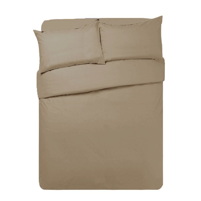 Set lenjerie 4 piese, maro deschis, caramiziu, Metru Patrat, compus din husa pentru pilota de 160/200, 2 fete perna, cearceaf saltea cu elastic 140/200