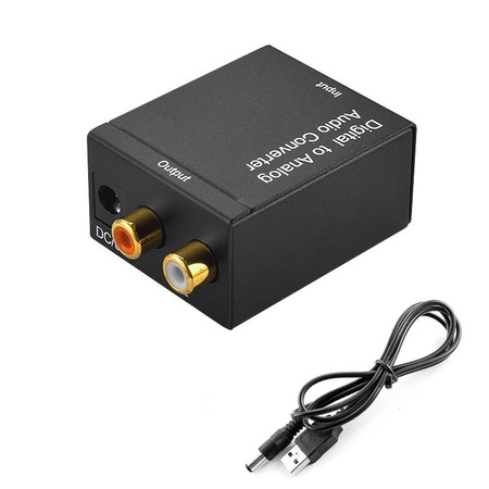Аудио конвертор Zik, Toslink SPDIF към 2 RCA, Аналогово аудио, USB ...