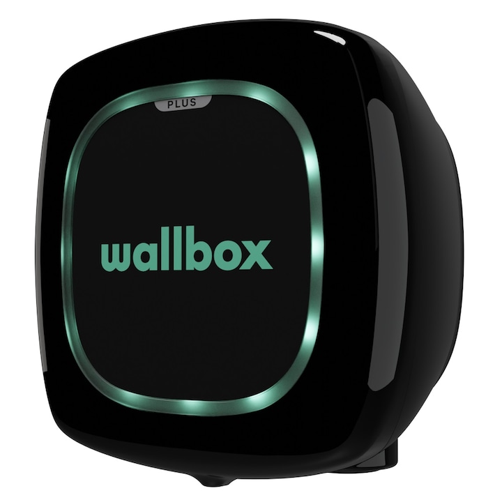 Зарядна станция Wallbox Pulsar Plus Black, 22kW, Тип 2, Регулируем ток от 6A до 32A, Bluetooth, Wi-Fi, Мобилно приложение myWallBox