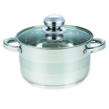 Oala cu capac Rosberg R51210B22, 22 cm, 5.1 litri, Fund capsulat, Inox Oala cu capac Rosberg R51210B22, 22 cm, 5.1 litri, Fund capsulat, Inox