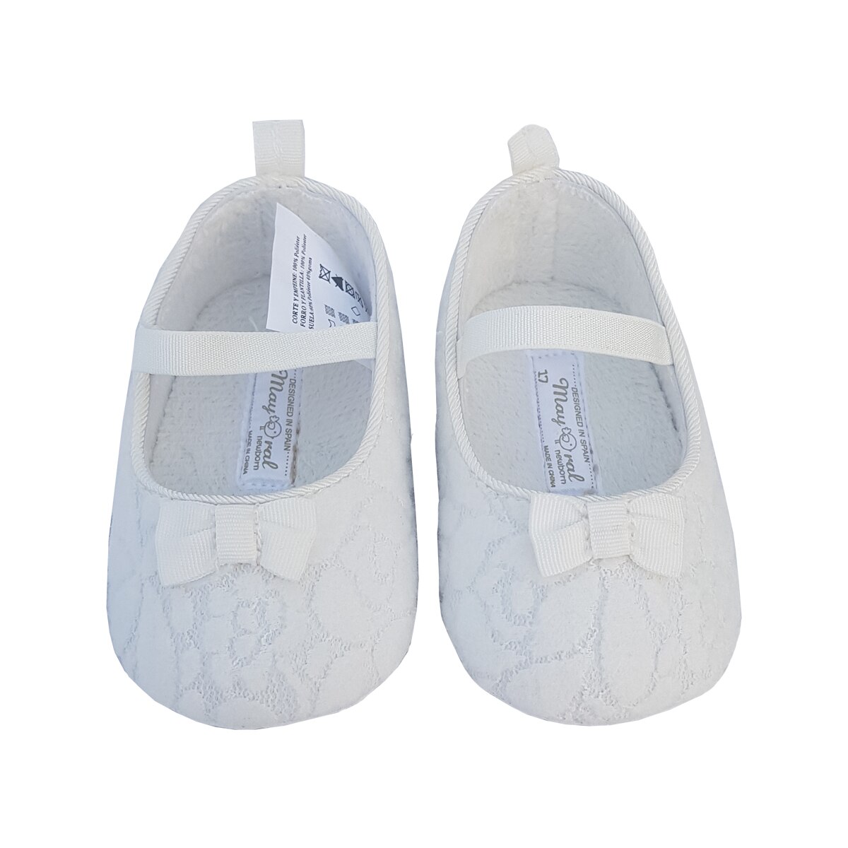 Pantofi Mayoral, pentru fete captusiti, alb