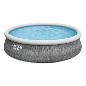 Piscina cu inel gonflabil superior, pereti laterali TriTech, supapa de scurgere rapida, 396 x 84 cm Piscina cu inel gonflabil superior, pereti laterali TriTech, supapa de scurgere rapida, 396 x 84 cm