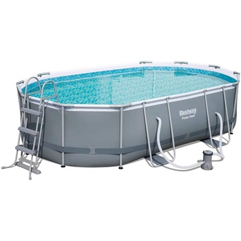Piscina supraterana cu cadru metalic , scara metalica, pompa de filtrare, pereti din 3 straturi, valva de golire, 488 x 305 x 107 cm Piscina supraterana cu cadru metalic , scara metalica, pompa de filtrare, pereti din 3 straturi, valva de golire, 488 x 305 x 107 cm