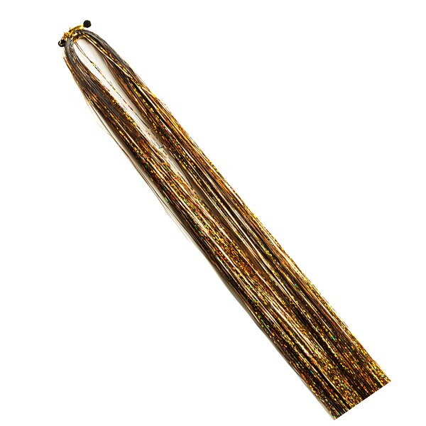 Extensie colorata Tinsel Dark Gold, auriu, decoratiune par, 50cm