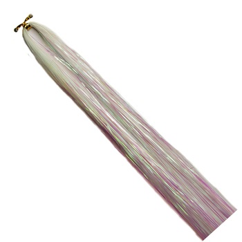 Extensie colorata Tinsel White, alb, decoratiune par, 50cm Extensie colorata Tinsel White, alb, decoratiune par, 50cm