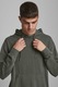 Jack & Jones, Hanorac cu buzunar kangaroo, Verde militar, XL