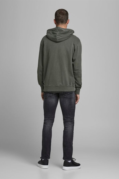 Jack & Jones, Hanorac cu buzunar kangaroo, Verde militar, XL