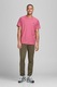 Jack & Jones, Tricou regular fit cu logo brodat, Roz, L