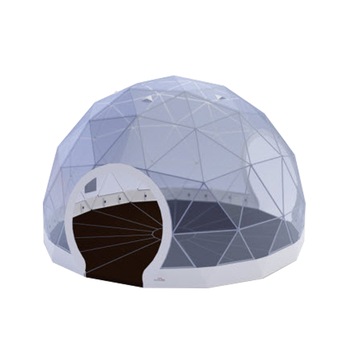 Cort geodezic transparent Ekodome Expo 10, suprafata utila 79 mp, tip igloo, realizat pe structura metalica Cort geodezic transparent Ekodome Expo 10, suprafata utila 79 mp, tip igloo, realizat pe structura metalica