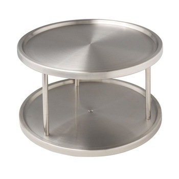 Organizator pentru condimente rotativ 2 niveluri, Argintiu, WENKO Organizator pentru condimente rotativ 2 niveluri, Argintiu, WENKO