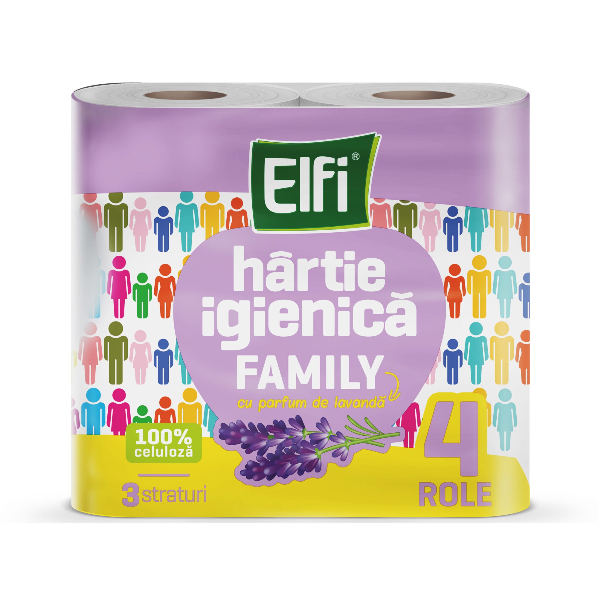Hartie igienica Elfi 4role 3straturi Lavanda