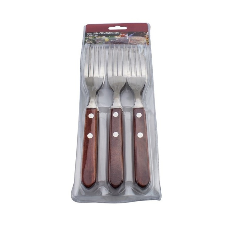 Furculita maner lemn 6 buc/set
