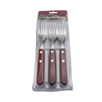 Furculita maner lemn 6 buc/set Furculita maner lemn 6 buc/set