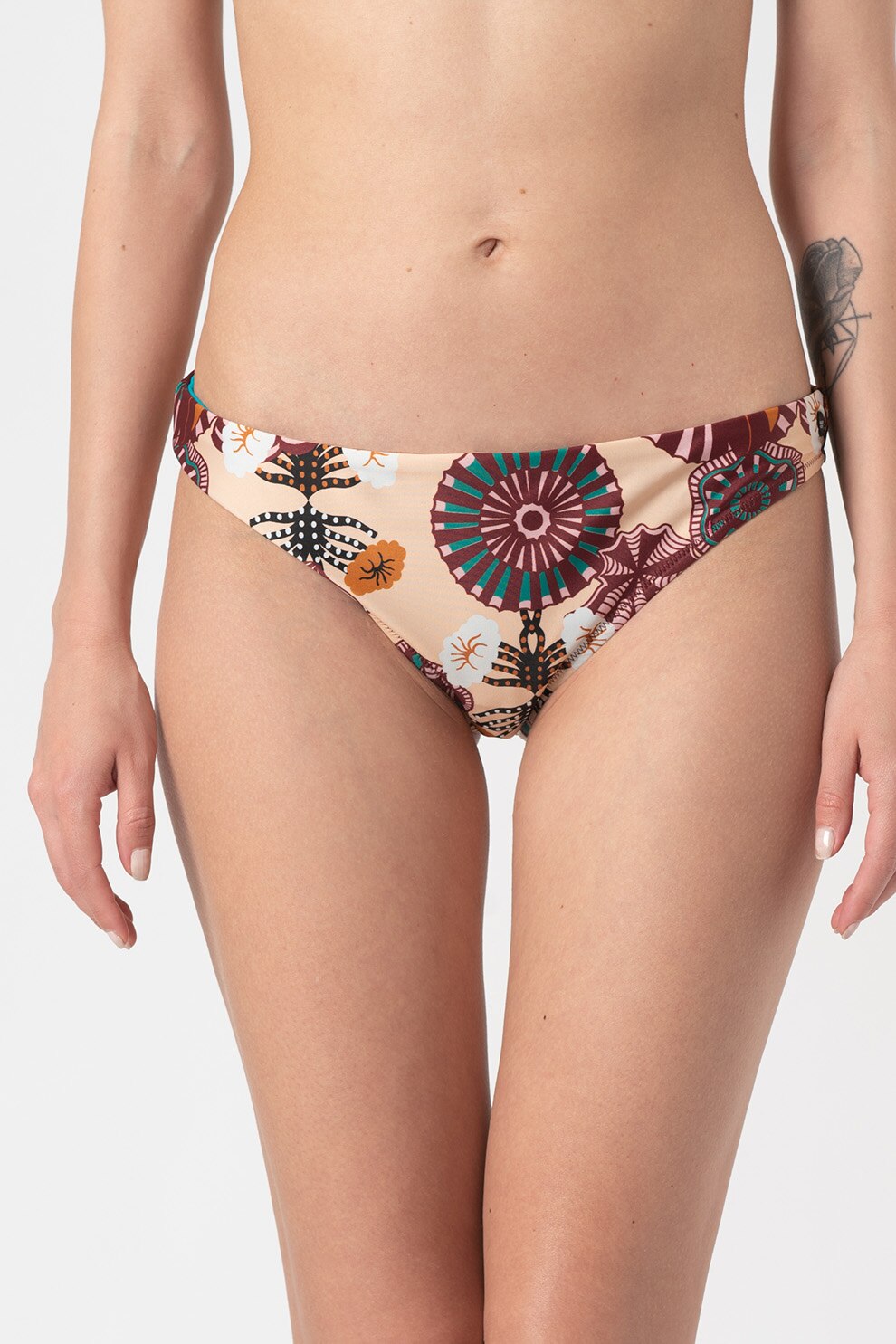 Maison Scotch, Slip cu imprimeu, Roz piersica/Maro coniac/Negru