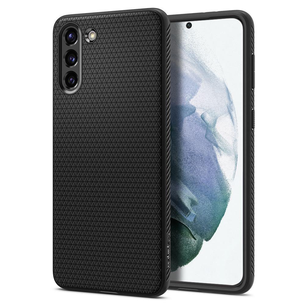 Husa compatibila cu Samsung Galaxy S21 Spigen Liquid Air Matte Black
