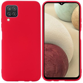 Husa compatibila cu Samsung Galaxy A12 Silicone Red Husa compatibila cu Samsung Galaxy A12 Silicone Red
