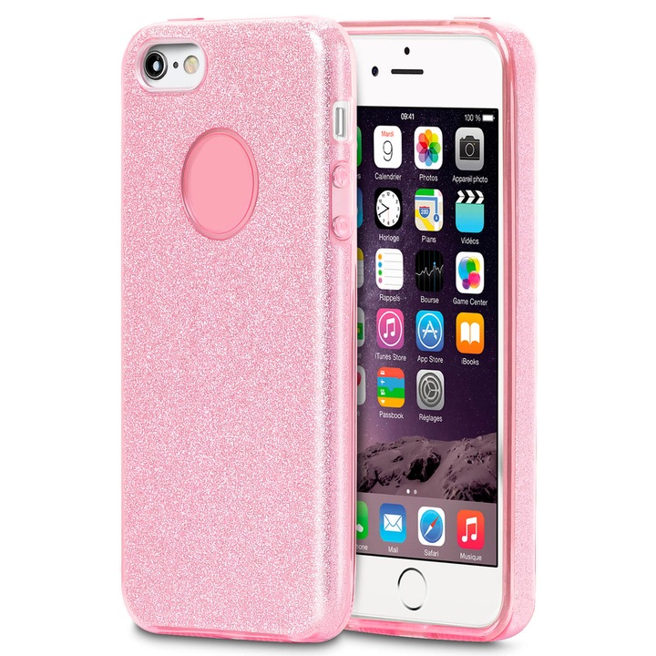 Husa de protectie 3in1 ultra slim, United Case, TPU, Pentru Apple iPhone 6 Plus / 6s Plus, Roz