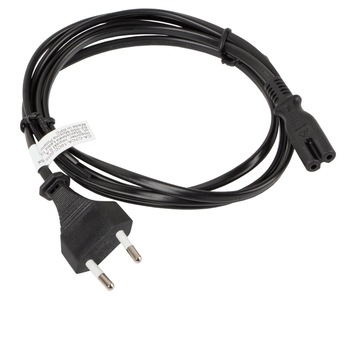 Cablu de alimentare TV / radiocasetofon, lungime 1.8m, Lanberg 40980, Euro, CEE 7/16 la IEC 320 C7, 2 pini, 10A, negru Cablu de alimentare TV / radiocasetofon, lungime 1.8m, Lanberg 40980, Euro, CEE 7/16 la IEC 320 C7, 2 pini, 10A, negru