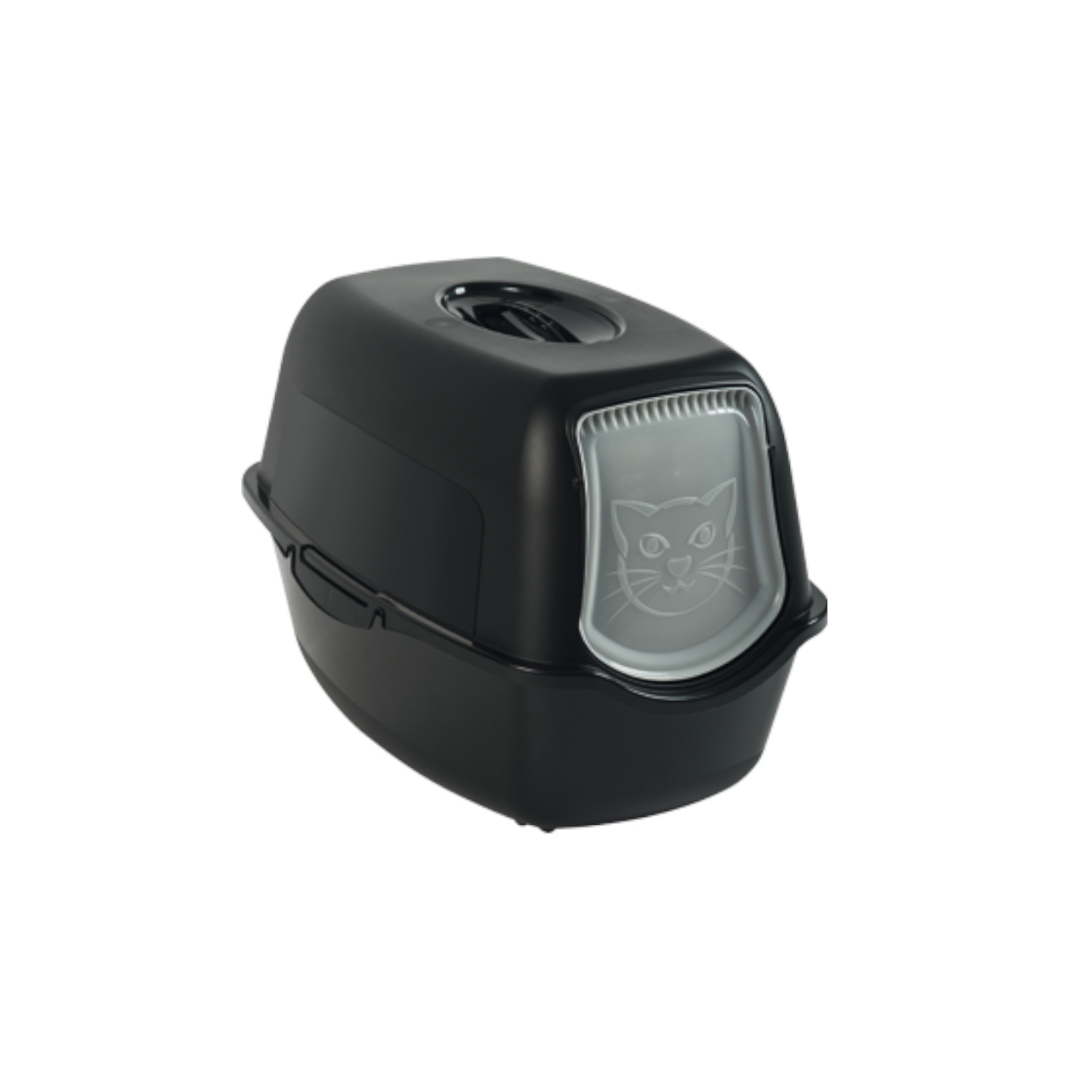 Litiera cu acoperis Rotho Bailey, negru