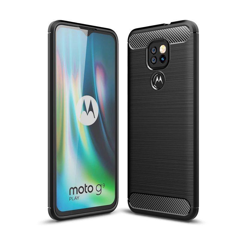 Carcasa TECH-PROTECT TPUCARBON compatibila cu Motorola Moto G9 Play / E7 Plus Black