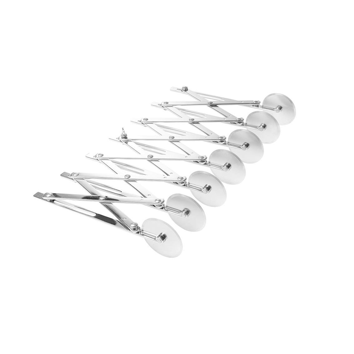 Taietor pentru aluat din otel inoxidabil cu 7 role, 222x80x(h)55 mm