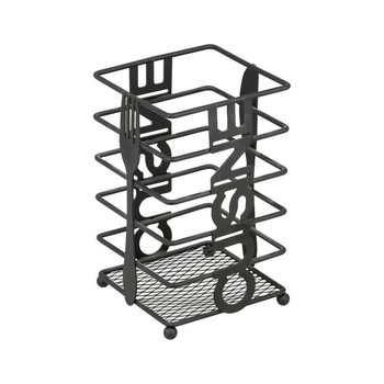 Uscator tacamuri metal, 10x10x16cm, negru Uscator tacamuri metal, 10x10x16cm, negru