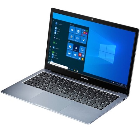 Laptop ultraportabil Prestigio SmartBook 133 C4 cu procesor AMD A4-9120e pana la 2.20 GHz, 14.1", HD, 4GB, 64GB eMMC, AMD Radeon R3, Windows 10 Pro, Dark Grey