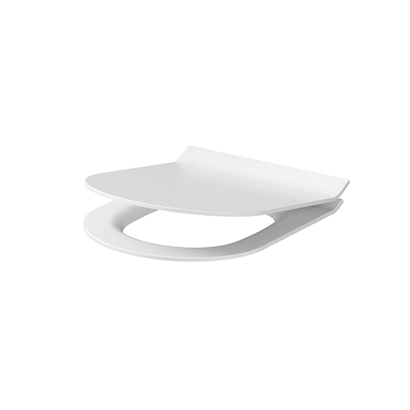 Capac WC, Cersanit, City, slim, duroplast cu Soft-Close si Easy Off, alb