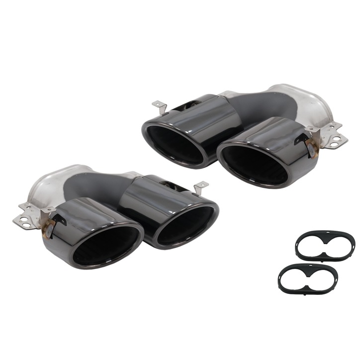 Kipufogóvégek Mercedes A-osztály W177 CLA II X118 C118 GLA SUV H247 GLB SUV X247 35 AMG / 45 AMG / 45 AMG 2018- modellekhez, 45S Dizájn, Fekete