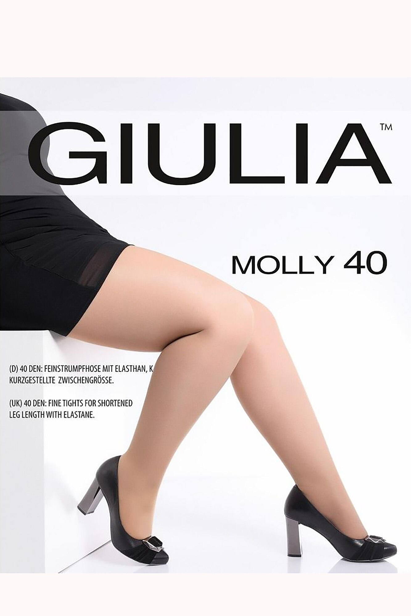 Dres semi-mat Molly, Giulia, Poliamida/Elastan, 40DEN, Bej, XL, Bej