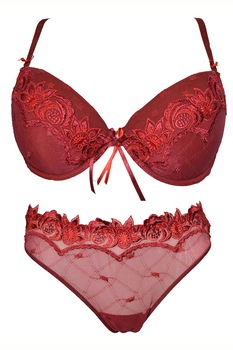 Set de lenjerie de corp VENERASTYLE VIVIAN, Bordeaux, 80B Set de lenjerie de corp VENERASTYLE VIVIAN, Bordeaux, 80B