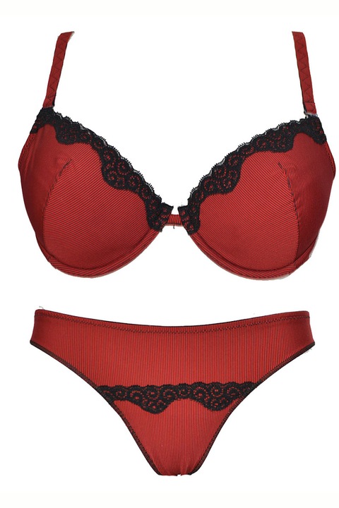Set Sutien, VENERASTYLE, Microfibra, Visiniu, 75B EU