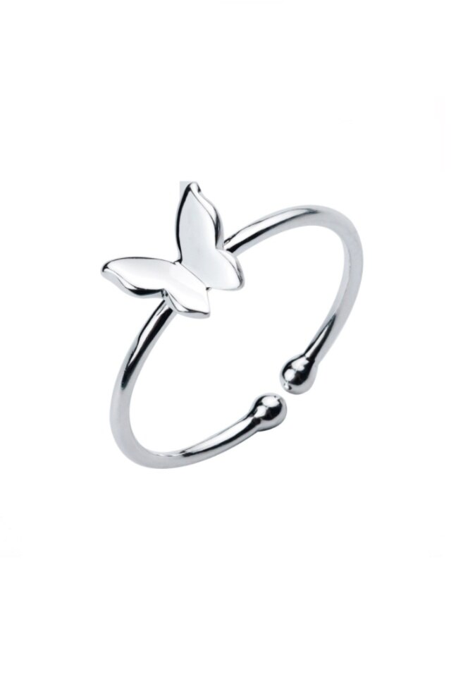Inel din argint 925 Butterfly cu fluturas 3D, masura ajustabila, cadou, aniversare, sarbatori, martisor