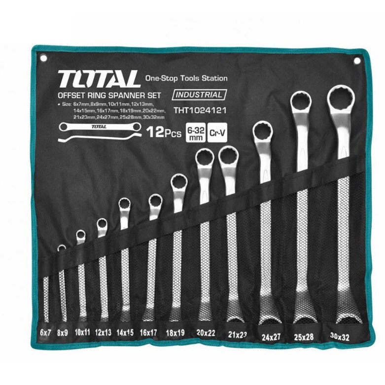 Set de 12 chei inelare cu cot 6-32mm Profesionale Euro