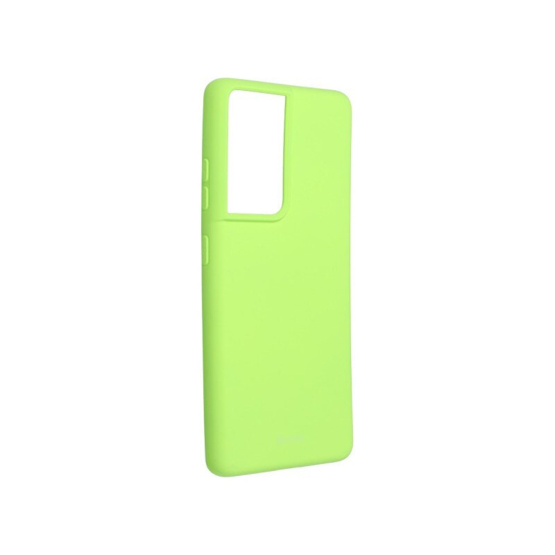 Husa Spate Silicon Roar Jelly Compatibila Cu Samsung Galaxy S21 Ultra, Verde Lime