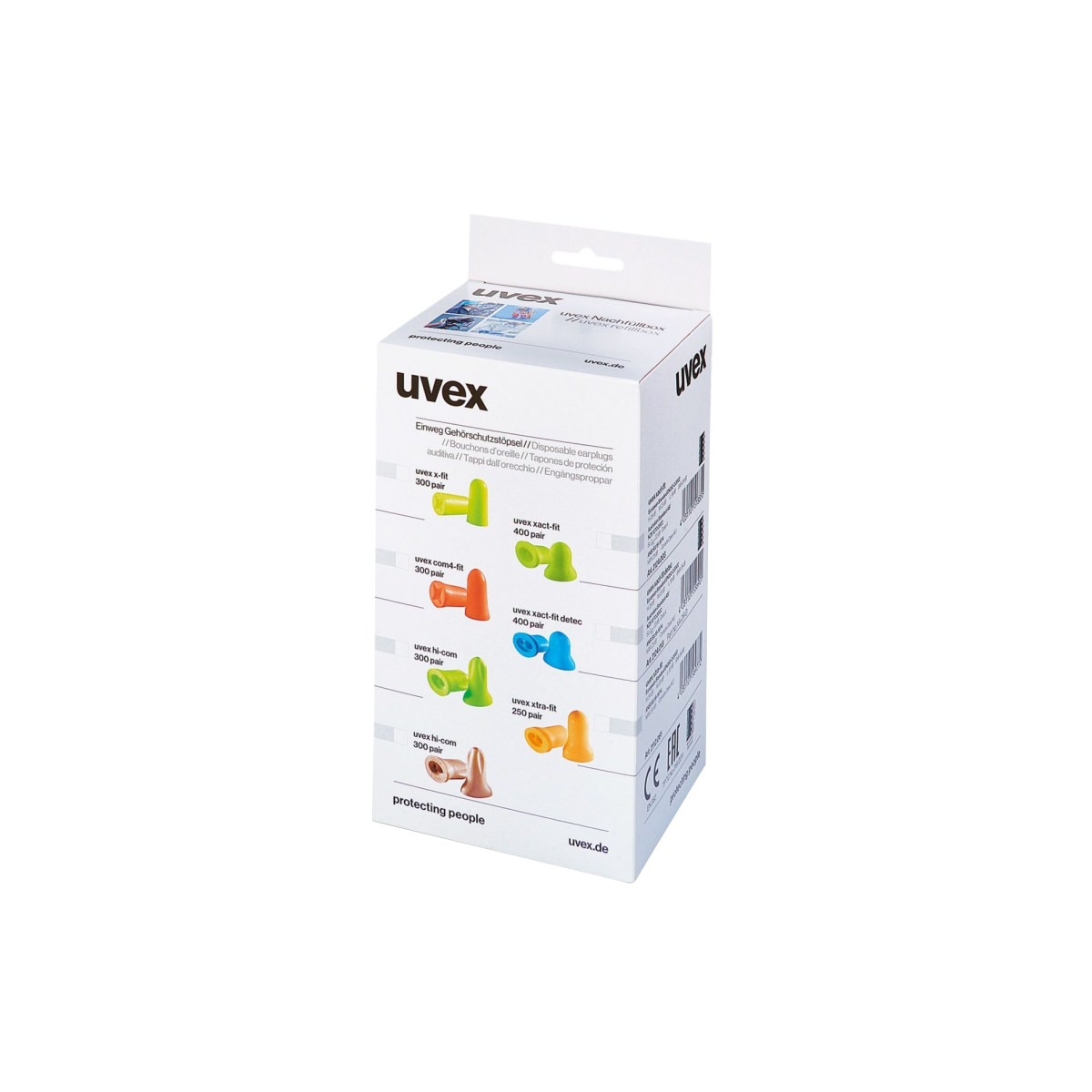 Cutie cu 300 de perechi de antifoane interne, fara snur, pentru distribuitor Uvex 2112000