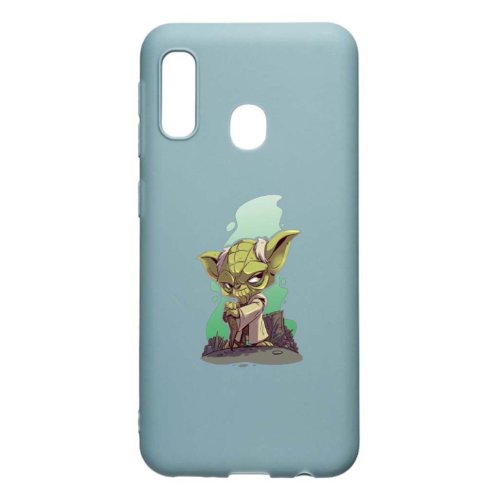 Husa Samsung Galaxy A70e, Star Wars Yoda, rezistenta la uzura, anti-alunecare, din silicon Premium, Cornflower, CF403