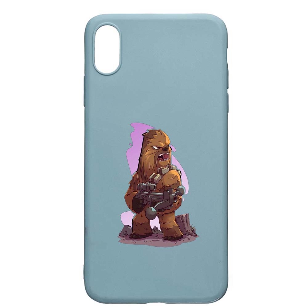 Husa Apple iPhone XS Max, Star Wars Chewbacca, rezistenta la uzura, anti-alunecare, din silicon Premium, Cornflower, CF401