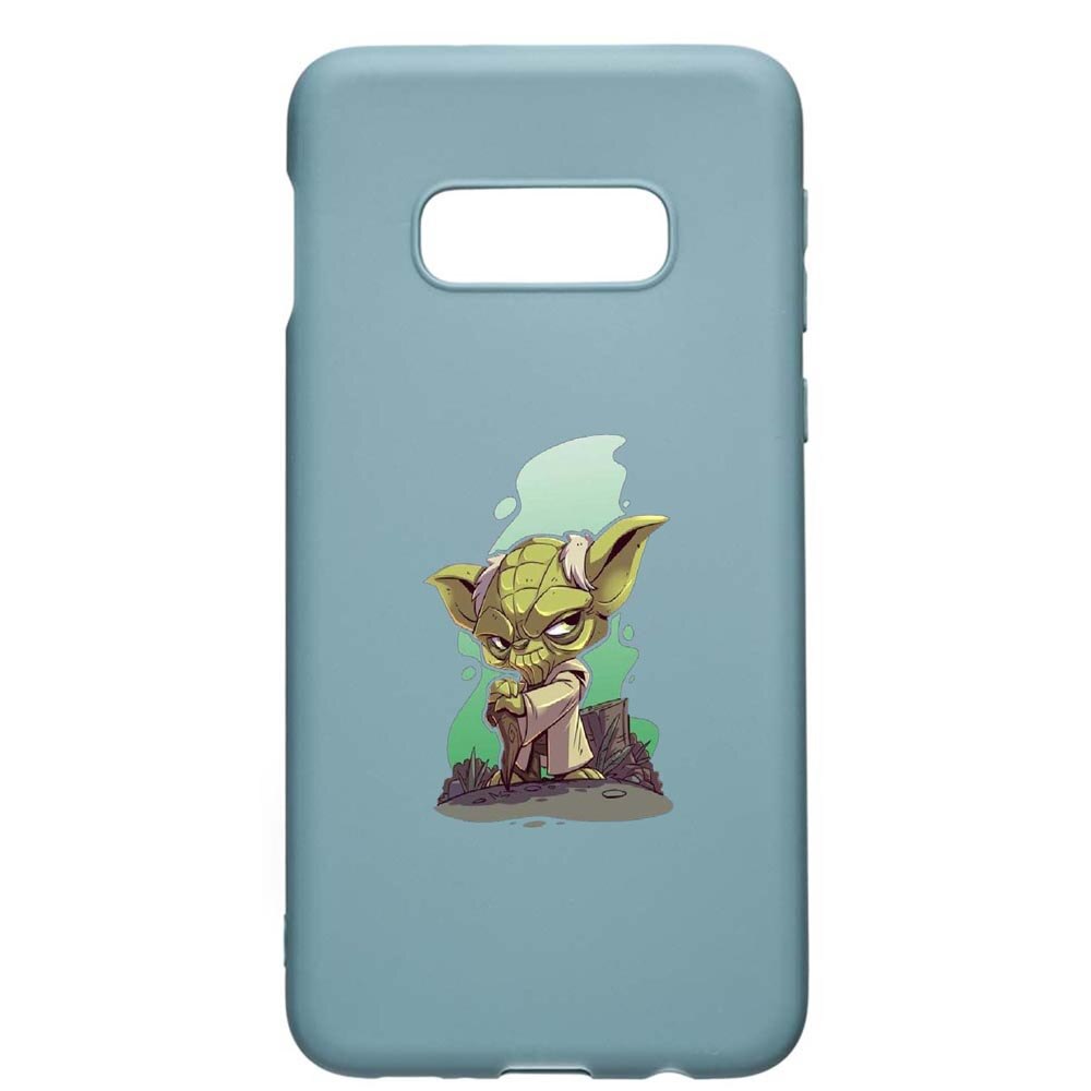 Husa Samsung Galaxy S10e, Star Wars Yoda, rezistenta la uzura, anti-alunecare, din silicon Premium, Cornflower, CF403