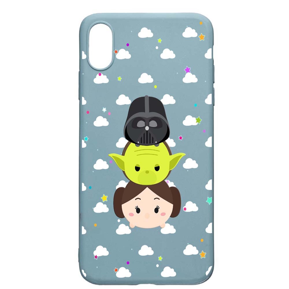 Husa Apple iPhone XS / X, Star Wars, rezistenta la uzura, anti-alunecare, din silicon Premium, Cornflower, CF404